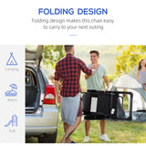 Chaises de camping doubles pliables avec inclinaison et appui-tête