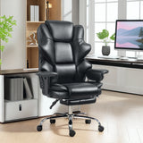 Big and Tall Office Chair, 400 lbs Overstuffed Desk Chair with Spring Cushion, PU Leather