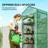 5 Tier Mini Greenhouse, Portable Outdoor Flower Stand with Shelf Clips, Indoor Greenhouse with Steel Frame, 27.25