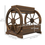 2-Tier Raised Garden Bed, Wooden Wagon Planter Boxes with Drainage Holes