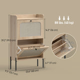 Shoe Cabinet with 2 Flip Drawers, Boho Narrow Shoe Storage Cabinet