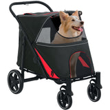 Poussette pour animaux pliable avec roues avant universelles, voiture pour chats et chiens de grande et moyenne taille