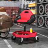 Rolling Garage Stool, 300 LBS Capacity Mechanic Stool with 5