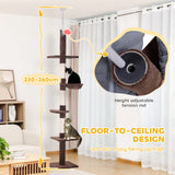 8.5ft Cat Climbing Tree 5-Tier