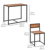 Ensemble Table et Chaises de Salle à Manger, Style Industriel, pour 2 Personnes, pour Petits Espaces