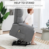 Chaise lève-personne pour aînés, fauteuil inclinable électrique rembourré en microfibre avec télécommande