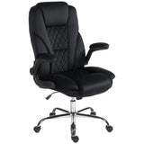 Executive Office Chair, Desk Chair with Flip-up Armrest, Diamond Fabric Computer Chair for Home Office