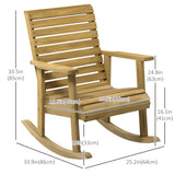 Wooden Outdoor Rocking Chair