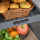 Kitchen Island Rolling Trolley Utility Serving Cart with Drawer
