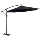 Parasol de patio 10' Deluxe Parasol de marché extérieur Banana Suspendu Ombrelle avec base croisée à manivelle