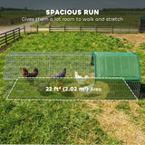 Metal Chicken Coop with UV-Resistant Cover for