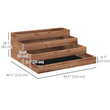 4-Tier Raised Garden Bed, Vertical Wooden Elevated Planter Box Kit with Liner for Vegetable