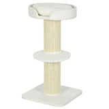 Arbre à chat tour de chat avec tapis sisal poteau à griffer lit pour chat, 18