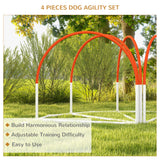 Dog Agility Kit Pet Obstacle Course Training Equipment Outdoor with Weave Poles