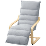 Accent Chair, Velvet Upholstered Living Room Chair with Footrest, Wood Frame