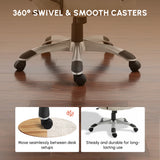 Ergonomic Office Chair PU Leather Executive on Rolling Wheels Task Computer Height Adjustable Swivel Ergonomic