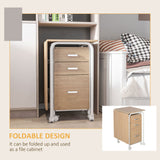 Bureau informatique pliable avec tiroirs, Table d'étudiant exécutive avec étagère de rangement, 6 roues pour chambre à coucher, bureau à domicile