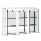 Lean-to Greenhouse with 3 Tier Shelves