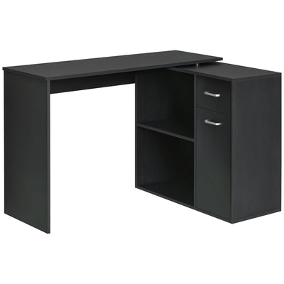 180° Rotating Home Office Corner Desk Storage Shelf Cabinet
