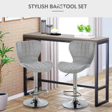 Ensemble de 2 tabourets de bar hauteur comptoir tabouret pivotant hauteur ajustable chaises de bar avec repose-pieds pour cuisine salle à manger maison bar