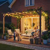 10' x 13' Wooden Pergola, Nature Wood