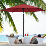 9FT Patio Umbrella, Outdoor Table Patio Umbrellith Tilt, 6 Ribs