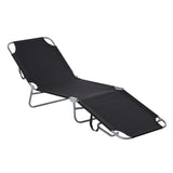 Chaise lounge pliante extérieure, transat de plage portable avec tissu maille respirant