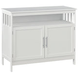 Wooden Console Table with Open Shelf and 2 layers Cabinet Kitchen Furniture