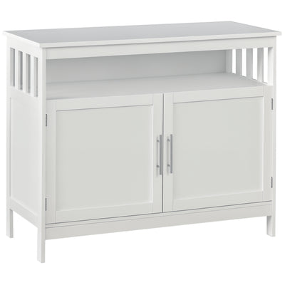 Wooden Console Table with Open Shelf and 2 layers Cabinet Kitchen Furniture