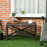 Table d'appoint patio en rotin