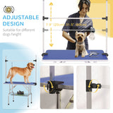 Table de toilettage pour chien avec 2 sangles de sécurité panier de rangement