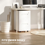 File Cabinet, Vertical Filing Cabinet with Adjustable Partition for A4 Letter Size, Lockable for Office