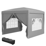 10'x10' Outdoor Pop Up Party Tent Wedding Gazebo Canopy with Carrying Bag (