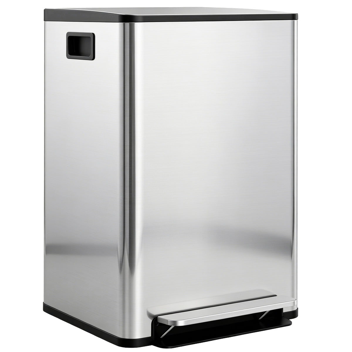 Double poubelle 2 x 30L / 7,9 gallon avec seaux intérieurs amovibles et poignées pour cuisine