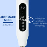 Standing Floor Fan with Remote Control, Stand Up Cooling Fan, Tall Pedestal Electric Fan for