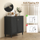 Shoe Cabinet with Adjustable Shelves Shoe Storage Cabinet with 2 Doors for Entryway Hallway