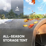 10' x 15' Portable Shed, Outdoor Storage Shed Tent with Roll-Up Zipper Door for Patio Garden Garage