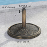 Round Patio Umbrella Base, 26 lbs Resin Umbrella Stand Base
