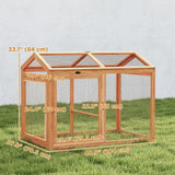 Wooden Chicken Run, Combinable Hen House Rabbit Hutch for Backyard