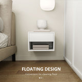 Floating Nightstand Set of 2, Wall Mounted Bedside Table with Drawer for Bedroom