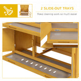 Wood Rabbit Hutch with 2 Large Main House