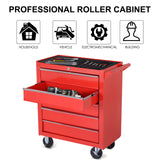 5 Drawer Roller Tool Chest, Mobile Lockable Toolbox, Storage Organizer with Handle for Workshop Mechanics Garage