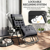 Padded Folding Recliner Chair, Adjustable Backrest
