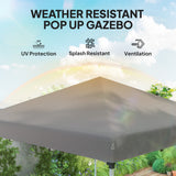 10' x 10' Pop Up Canopy with Sidewalls, Height Adjustable Instant Tent for Outdoor