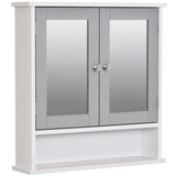 Armoire à pharmacie, étagère ouverte et étagère ajustable