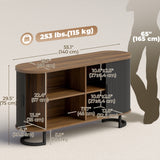 Fluted Sideboard Buffet Cabinet, 55