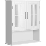 Modern Wall Mount Bathroom Cabinet, Storage Organizer with 2 Door Cabinet and Shelf
