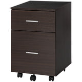 Mobile Filing Cabinet, Vertical File Cabinet with 2 Drawers, Wheels, for Letter or A4 File