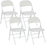 Set of 4 Metal Foldable Chairs