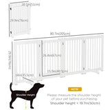 Free Standing Wooden Pet Gate Indoor Dog Barrier Foldable Step Over Doorway Fence Safety Gate with Open Door